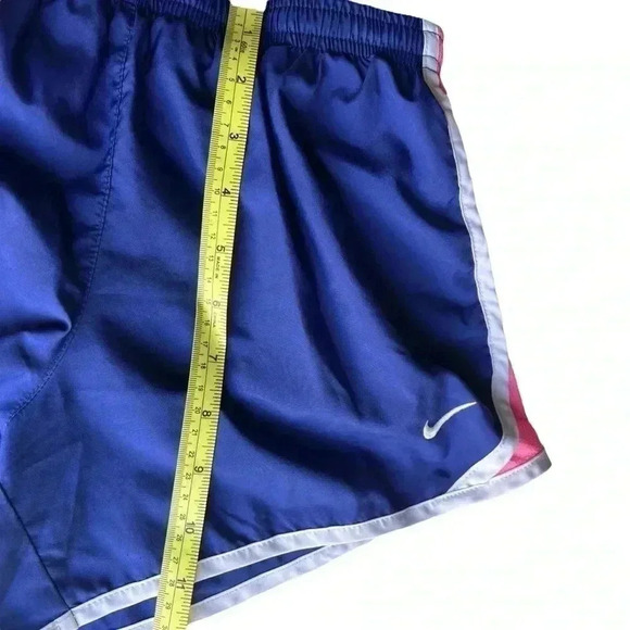 NIKE GIRLS DRI-FIT ACTIVE RUNNING SHORTS• SIZE GIRLS LARGE •BLUE/PINK/WHITE - Picture 6 of 7